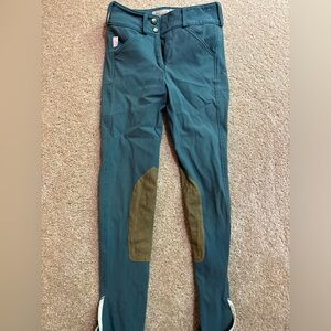 Teal kids tailored sportsman riding breeches